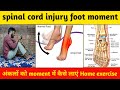सुनने पंजों में moment कैसे लाएं। foot moment for Spinal cord injury recovery home exercise