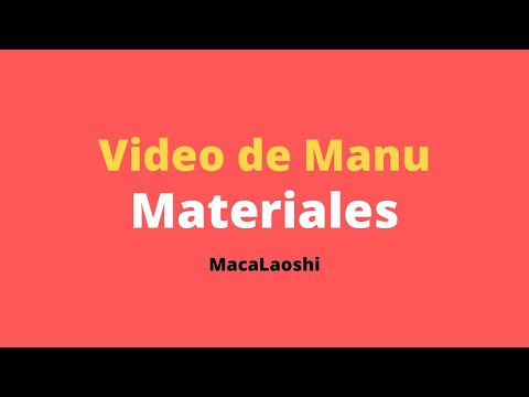 Video de Manu Materiales del Curso