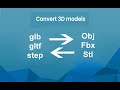 How to convert OBJ to STL for 3d print (GLB/GLTF)