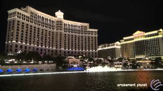 Pure Las Vegas Romance! ⛲ Bellagio Fountains Rondine Al Nido Pavarotti 2014 Night Show @AmusementPlanet