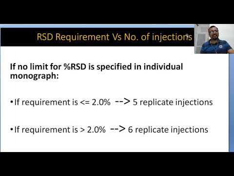 RSD REQUIREMENTS AS PER USP GENERAL CHAPTER CHROMATOGRAPHY, 621