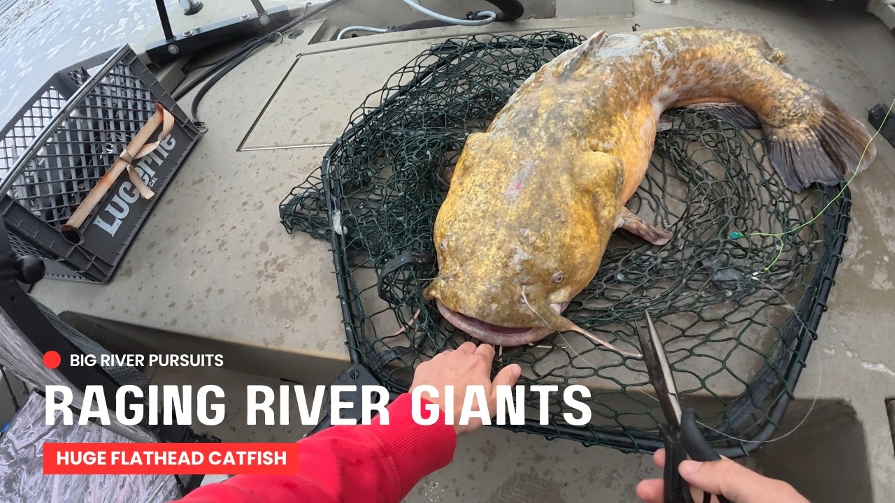 Raging Fish Fishing A RAGING RIVER for GIANT Flatheads! | Extreme Flood Conditions ...