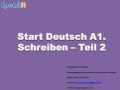 Start Deutsch A1 Schreiben Teil 2 Briefe (письма) RUS