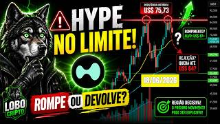 HYPERLIQUID HOJE 18/06 - 🚨 HYPE NO LIMITE AINDA TENTA BRIGAR PARA ROMPER RESISTÊNCIA! 😱📈 #hype