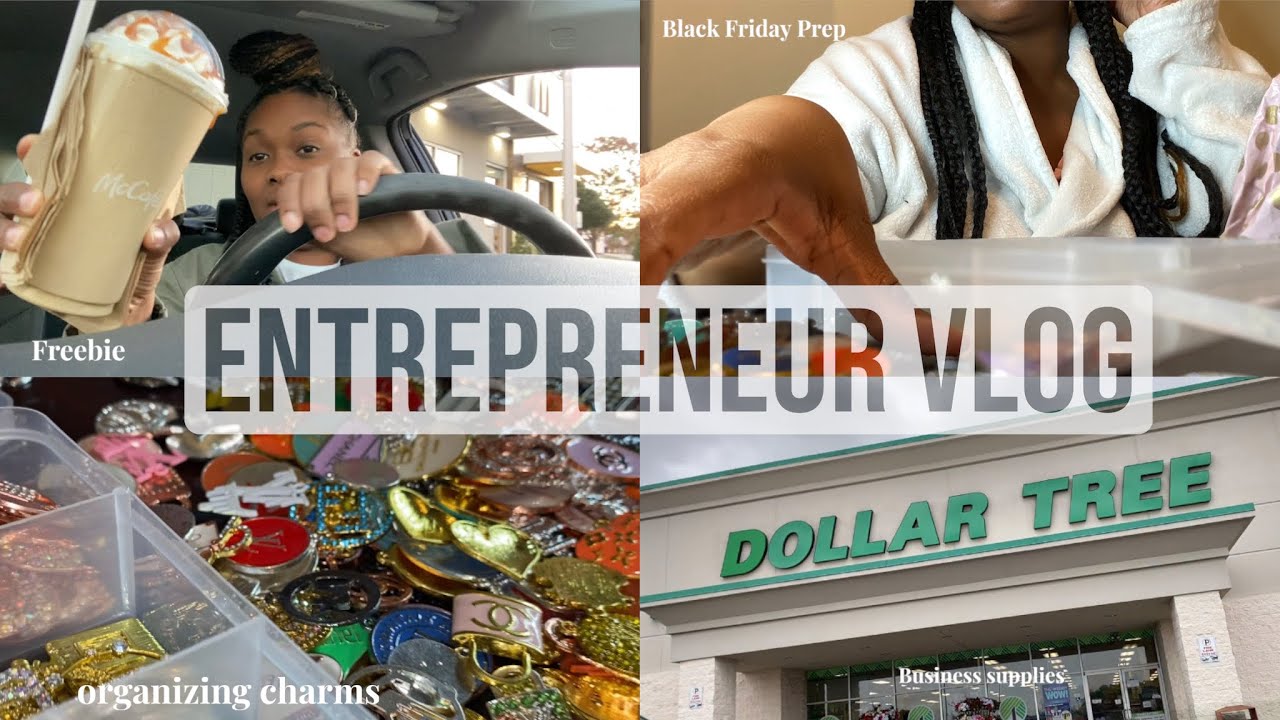 Weekly Entrepreneur Vlog Dollar Store Business supplies + Organize