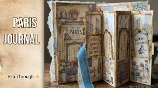 Vintage Paris Junk Journal Flip Through ✨ Romantic Handmade Ephemera Journal