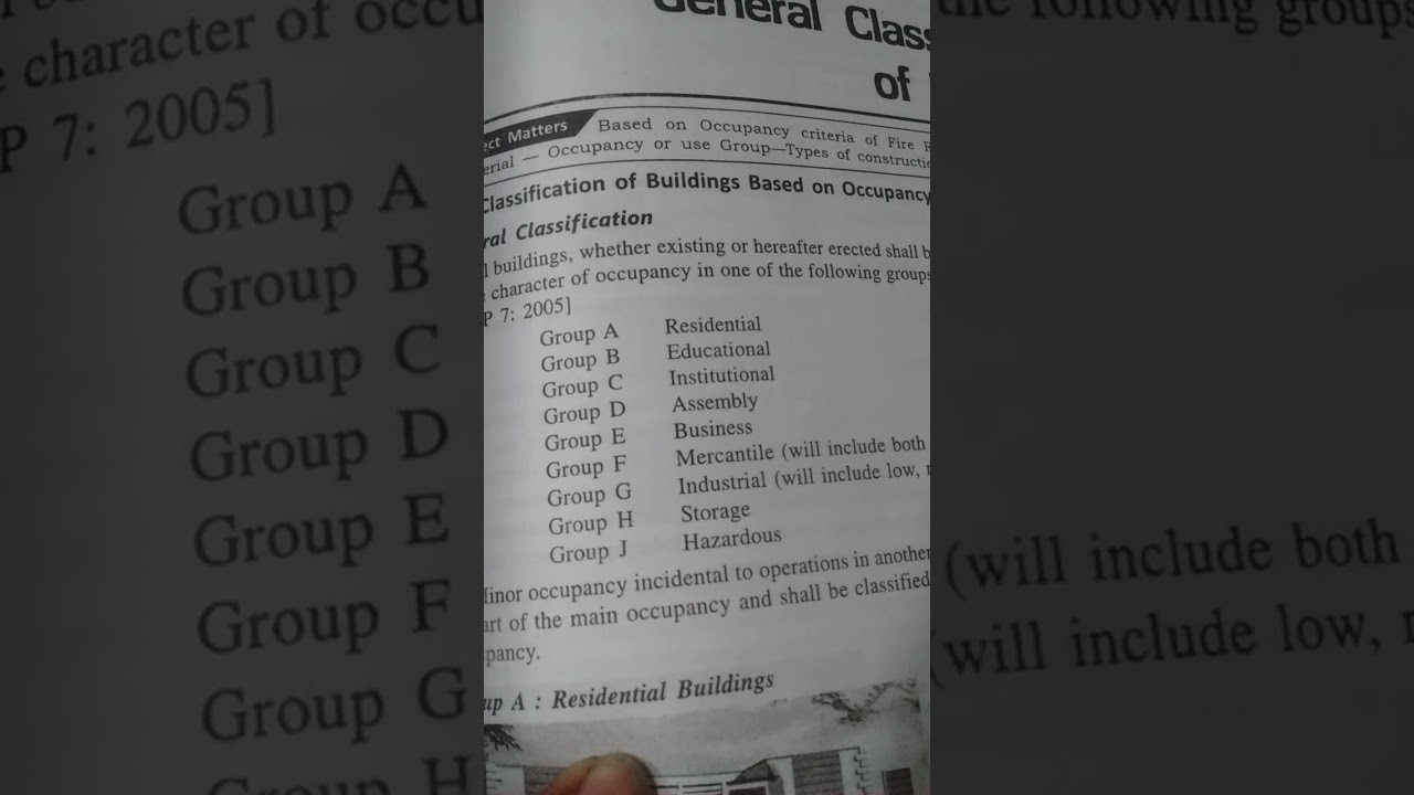 classification of building based on occupancy criteria