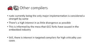 Rust interest in safety- and mission-critical environments