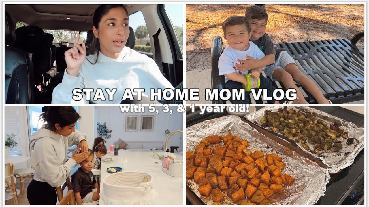 VLOG: A REAL DAY AS A STAY AT HOME MOM | mom struggles chat, gym, meal prep & playground!