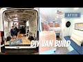 solo female van tour, Amazing DIY Van Tour- Full Van Build with Kitchen Ford Transit Van Build