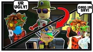 Noob Gets Bullied Then Reveals He S The Richest Player Rhs Ft - i google myself hackers shocking linkmon99 roblox youtube