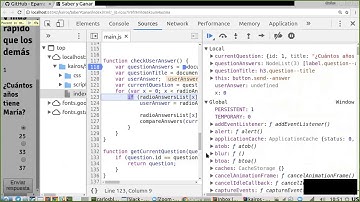 Depurando código JavaScript con developer tools de Chrome