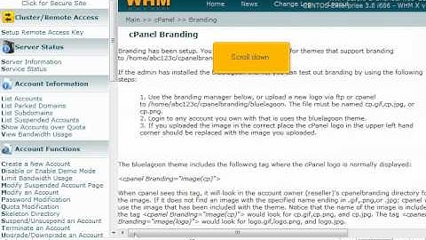 Using cPanel Branding in WHM - 4GoodHosting Support