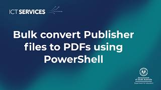 Publisher - Bulk convert Publisher files to PDFs using PowerShell