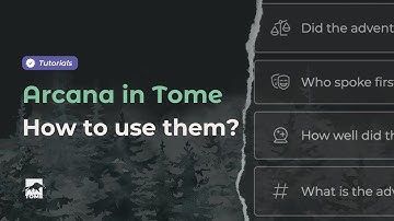 How to use Arcana in Tome? Amsel Suite - Worldbuilding & Storytelling