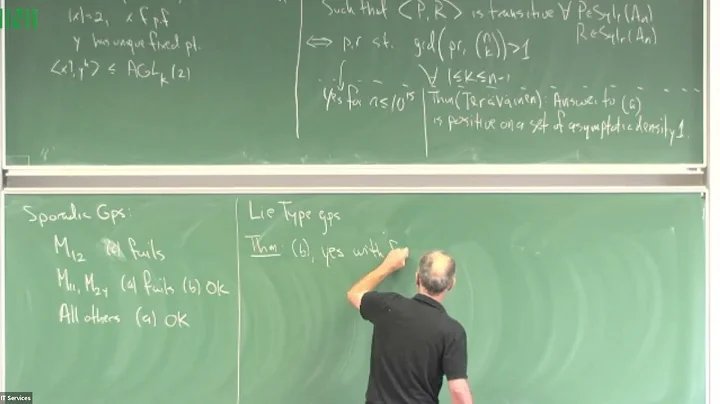 Prof. John Shareshian | Invariable generation of finite simple groups by two elements of prime or...