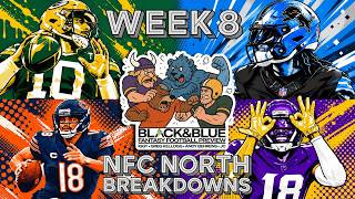 NFC NORTH Week 8 | The Black & Blue Fantasy Football Preview Show