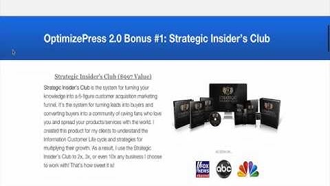 OptimizePress 2.0 Review News UPDATE