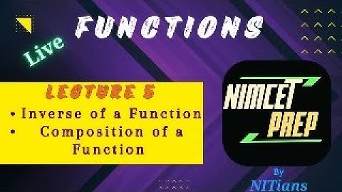 Functions   | L - 5 | #nimcet2025