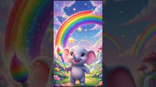 Magic Brush Adventure | Cute Baby Elephant 🐘✨ #shortsfeed #3danimation #tinytots