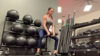 Dual DB squat, curl, thrusters