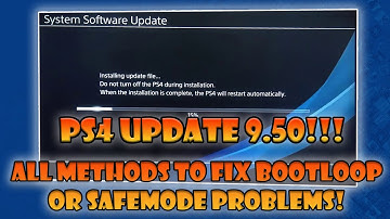 PS4 9.50 UPDATE! | How to SAFELY INSTALL PS4 9.50 UPDATE | PS4 Bootloop ERROR FIX!