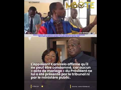Kamizelo states that he cannot be convicted without proof of a "marriage certificate" of the Pres...