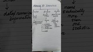 Statistics # Meaning