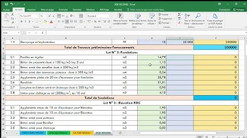 Comment faire un devis quantitatif et estimatif automatiquement avec Excel – Gagnez du temps  ! 01