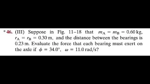 Suppose in Fig. 18 that 𝑚 𝐴 = 𝑚 𝐵 = 0.60 kg m A ​ =m B ​ =0.60kg, 𝑟 𝐴 = 𝑟 𝐵 = 0.30 m r A ​ =r B ​ =0