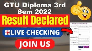 GTU Diploma 3rd Sem 2022 Result (Declared) - How To Check GTU Diploma 3rd Sem 2022 Result
