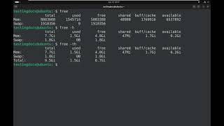 Linux free command #linuxforbeginners