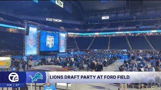 Lions fans pack Ford Field for first night of the draft
