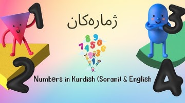 ژماره‌کان - Numbers 0 to 10 in Kurdish Sorani & English