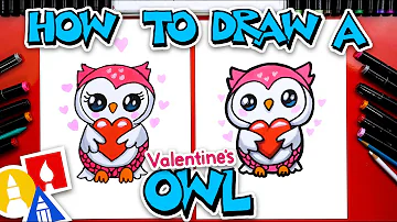 How To Draw A Valentine's Owl