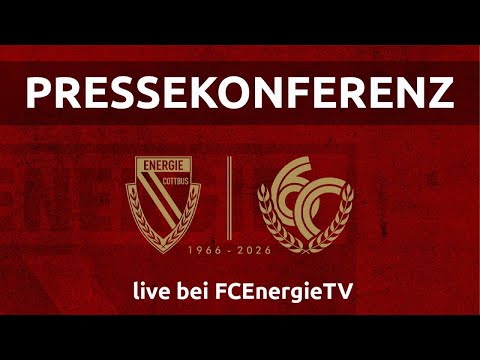 Pressekonferenz vor der Drittligapartie \\ FC Energie Cottbus vs. Rot-Weiss Essen — football video