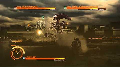 Godzilla (PS4) Online VS: Mothra (Larva) vs. Destoroyah vs. Kiryu