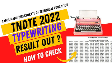 tndte typewriting result 2022 | how to check typewriting result 2022
