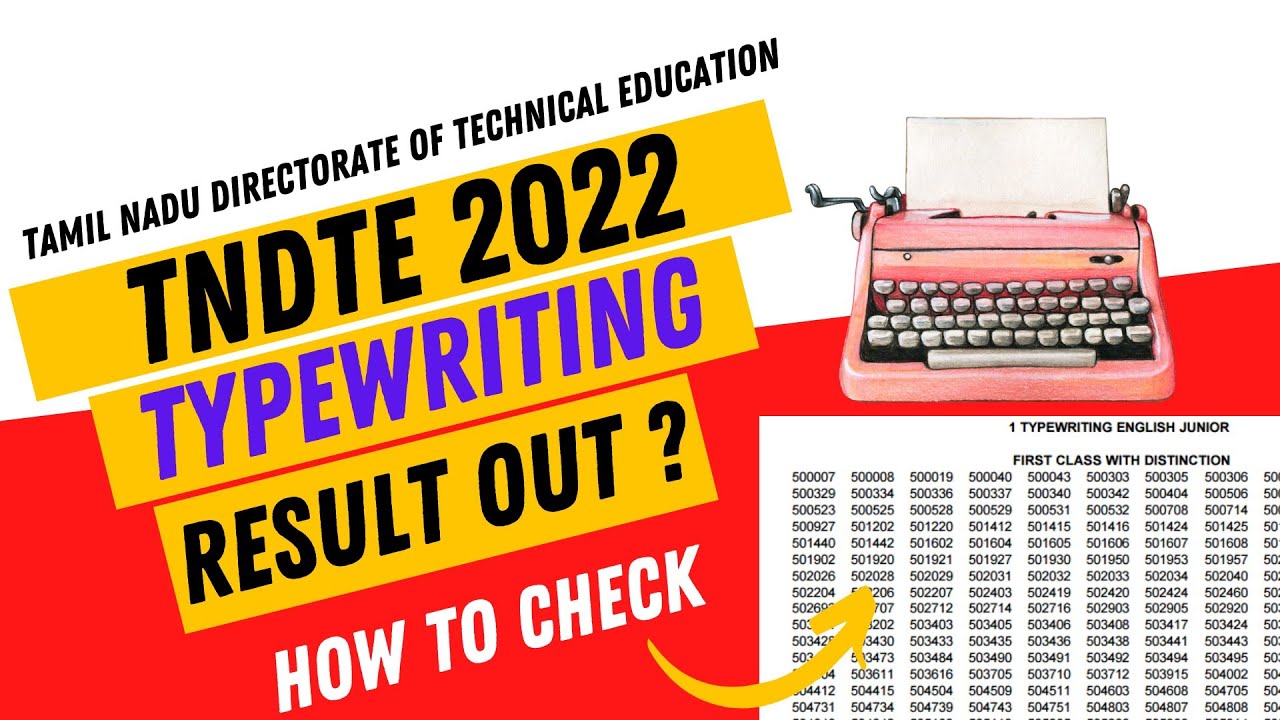tndte typewriting result 2022 | how to check typewriting result 2022