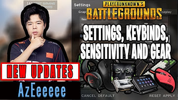 AzEeeeee PUBG Settings, Keybinds, Sensitivity, Gear and Setup Pro Player Updates 2020