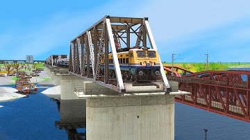 Trains vs Broken Bridge | Train Crash on Bridge – Train Simulator Indian Railways