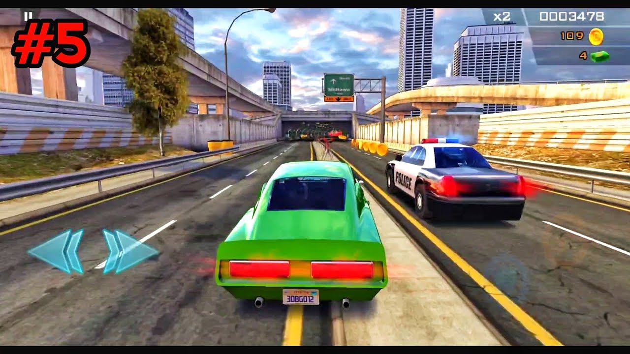 गाड़ी वाला गेम खेलने वाला गेम | Racing Game | Redline Rush Police Chase ...