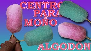 CÓMO HACER CENTROS DE MOÑOS ALGODONCITOS DE AZÚCAR paso a paso 🎀😍