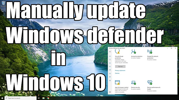 How to manually update Windows Defender's virus definition