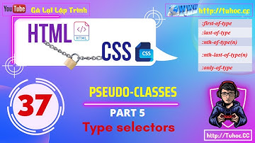 37. Pseudo-classes Type selectors trong CSS_ Cách tạo kiểu cho các phần tử cụ thể