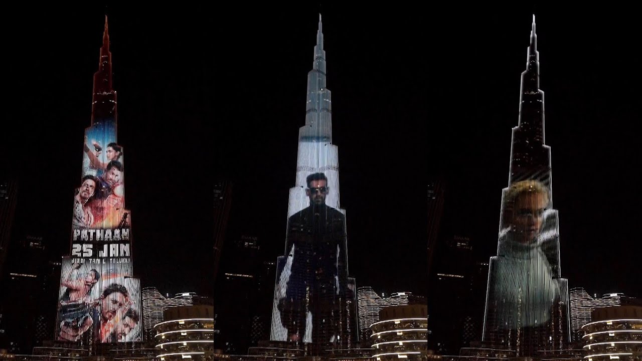 Pathaan Official Trailer on Burj Khalifa launch shahrukh khan
