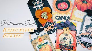 ✂️TUTORIAL✂️ Halloween Paper Gift Tags Halloween Crafts Iralamija Scrapbook | Iralamijashop