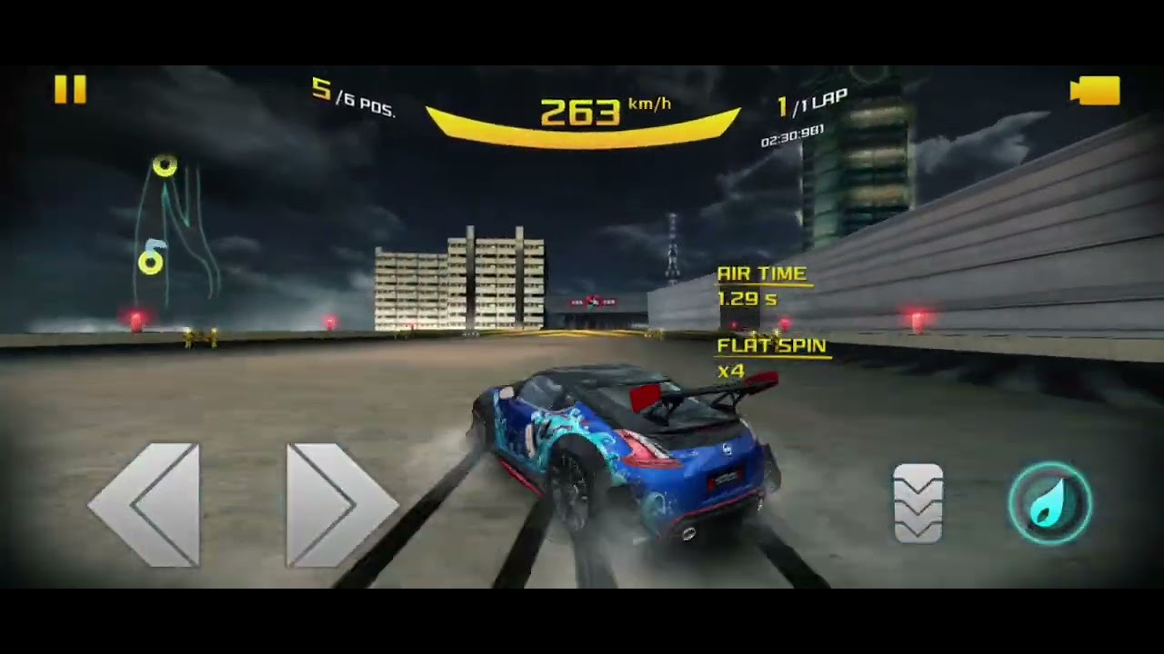asphalt 8 gameplay 3 flat spins how to do flat