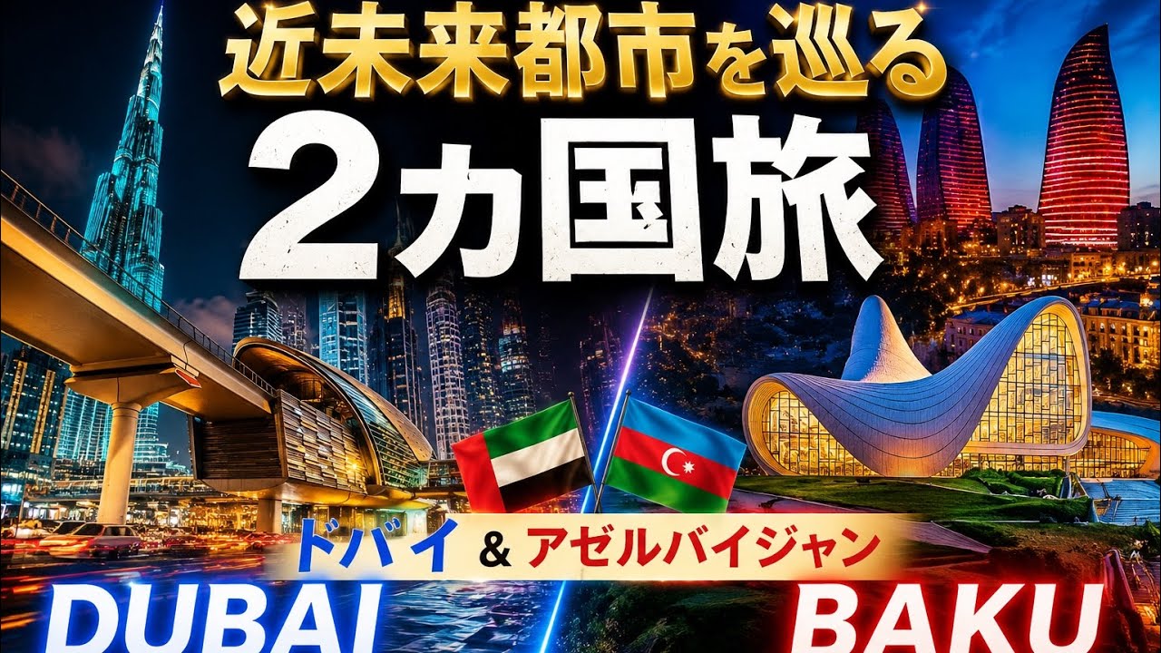 【石油マネーが生んだ異世界都市を巡る旅】ドバイvsバクー 近未来すぎる2カ国旅 2018年動画