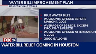 Water bill relief coming to Houstonians by FOX 26 Houston 175 views 1 day ago 1 minute, 35 seconds